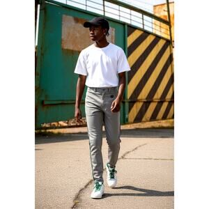 Wilson Boys New w/Tags Gray Baseball Pants with Green Stripe - Size: Medium